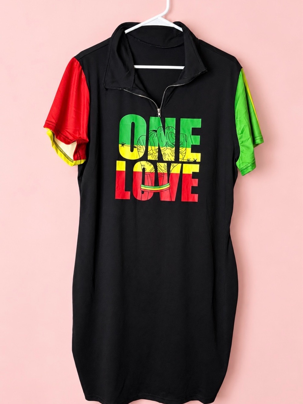 One Love Colorblock Zip-Neck Dress